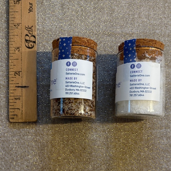 be HOME Wood Salt Cellar with Spoons + Sea Salt Gift Set - Picture 4 of 5